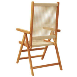 Berkfield Reclining Garden Chairs 8 Pcs Beige Solid Wood Acacia - thumbnail 6