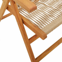 Berkfield Reclining Garden Chairs 8 Pcs Beige Solid Wood Acacia - thumbnail 8