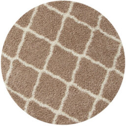 The Rugs Moroccan Shaggy Rugs And Runners Soft  High Pile Beige And Ivory Living Room Kitchen Hallway 720 - thumbnail 1