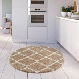 The Rugs Moroccan Shaggy Rugs And Runners Soft  High Pile Beige And Ivory Living Room Kitchen Hallway 720 - thumbnail 6