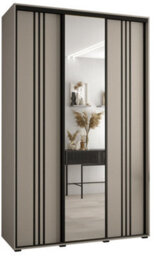 Arte Elegant Dakota Vii Sliding Door Wardrobe 1500mm - Stylish Storage With Mirrored Door, Hanging Rails, And Shelves H2350mm D600mm - thumbnail 1