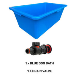 Cost Wise Dog Bath Tub 90L Capacity With Drain Tap (Fits Spaniel Size Dog) Available With Stand Or Freestanding Pink,blue Or Black (Blue Wit - thumbnail 6