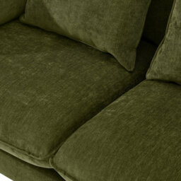 Furniturebox Uk Monroe Green Chenille Fabric 2 Seater Sofa - thumbnail 4