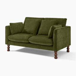 Furniturebox Uk Monroe Green Chenille Fabric 2 Seater Sofa - thumbnail 8