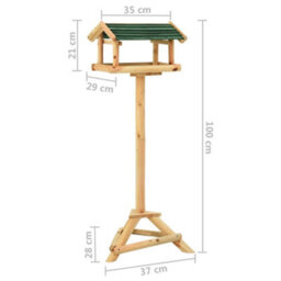 Vidaxl Bird Feeder With Stand 37X28X100 Cm Solid Fir Wood - thumbnail 9