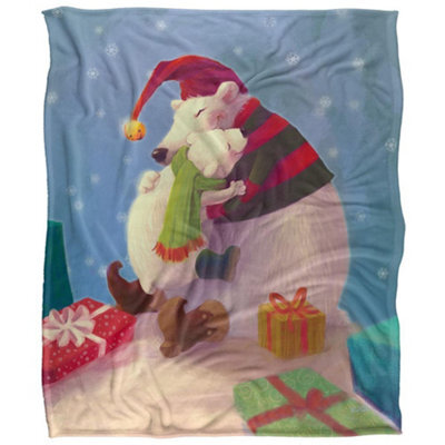 Jq Licensing Silky Bear Hug Christmas Supersoft Blanket Multicoloured (152Cm X 127Cm) - image 1
