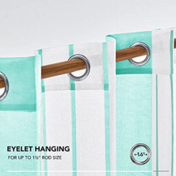 Deconovo Yarn-Dyed Voile Curtains Semi Transparent Net Curtains Sheer Curtains, 55 X 90 Inch Light Green 2 Panels - thumbnail 5