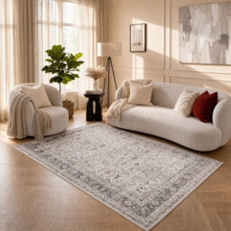 The Rugs Montana Grey Traditional Area Rug And Runner Soft Durable Pet Friendly Easy To Clean Living Room Bedroom 4070Gy - thumbnail 6