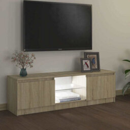 Walplus Tv Cabinet With Led Lights Sonoma Oak 120X30X36 Cm - thumbnail 5