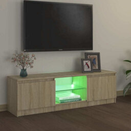 Walplus Tv Cabinet With Led Lights Sonoma Oak 120X30X36 Cm - thumbnail 4