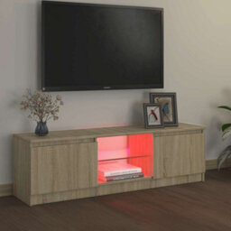 Walplus Tv Cabinet With Led Lights Sonoma Oak 120X30X36 Cm - thumbnail 3