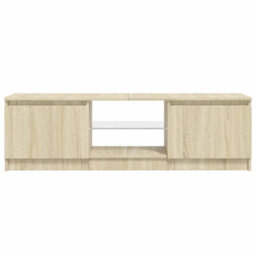 Walplus Tv Cabinet With Led Lights Sonoma Oak 120X30X36 Cm - thumbnail 9