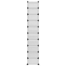 Berkfield Shoe Rack Transparent 44X32X174 Cm Pp - thumbnail 4