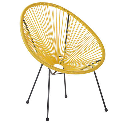Beliani Garden Chair Acapulco Ii Pe Rattan Yellow - image 1