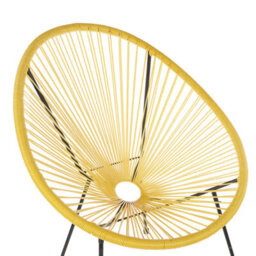Beliani Garden Chair Acapulco Ii Pe Rattan Yellow - thumbnail 7