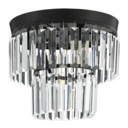 Darphe Crystal Ceiling Light G9 Light Bases,black Chrome Base Crystal Chandelier - thumbnail 5