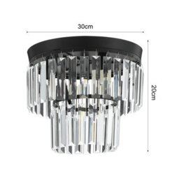 Darphe Crystal Ceiling Light G9 Light Bases,black Chrome Base Crystal Chandelier - thumbnail 7