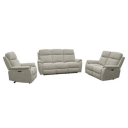 Aspire Richmond 3 + 2 + 1 Power Recliner Sofa Suite, Chenille Grey - thumbnail 2