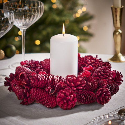 Dibor Giant Morning Frost Festive Decor Autumn-Winter Front Door Wreath Christmas Wreath 50Cm - image 1