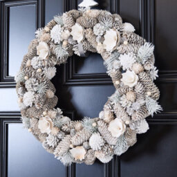 Dibor Giant Morning Frost Festive Decor Autumn-Winter Front Door Wreath Christmas Wreath 50Cm - thumbnail 4