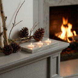 Urbn-Living Urbnliving Marble Stone 3 Tea Light Candle Holder Tray Display Home Décor Gift Table Dining - thumbnail 7