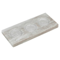 Urbn-Living Urbnliving Marble Stone 3 Tea Light Candle Holder Tray Display Home Décor Gift Table Dining - thumbnail 6