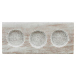 Urbn-Living Urbnliving Marble Stone 3 Tea Light Candle Holder Tray Display Home Décor Gift Table Dining - thumbnail 4