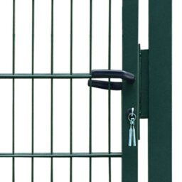 Berkfield 2D Fence Gate (Single) Green 106 X 170 Cm - thumbnail 4