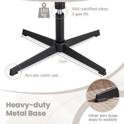 Costway Armless Home Office Chair Swivel Desk Chair Height Adjustable Task Vanity Chair - thumbnail 8