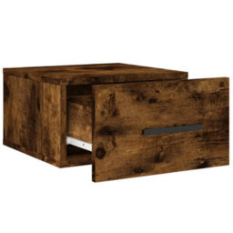 Berkfield Wall-Mounted Bedside Cabinets 2 Pcs Smoked Oak 35X35X20 Cm - thumbnail 7