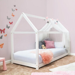 Kids Treehouse White Wooden House Bed - Single 3Ft - thumbnail 2