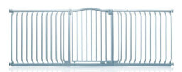 Safetots Curved Top Safety Gate, 197Cm - 206Cm, Matt Grey, Pressure Fit Stair Gate - thumbnail 1