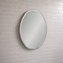 Plum&clay Avalanche Oval Bevelled Edge Frameless Mirror (H)70Cm (W)50Cm - thumbnail 3
