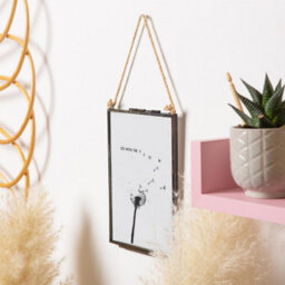 Nicola Spring 5Pc Hanging Metal Photo Frames Gallery Set - Black - Picture Frame Wall Mounted Frame With Rope - thumbnail 3