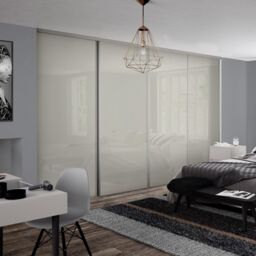 Spacepro Classic Non-Mirrored Matt Arctic White 4 Door Sliding Wardrobe Door Kit (H)2220mm (W)2978mm - thumbnail 3