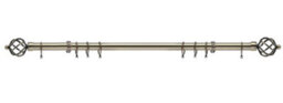 Lister Cartwright 28mm Antique Brass Fixed Metal Curtain Pole Set With Cage Finial(240 Cm) - thumbnail 3
