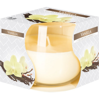 Vanilla Scented Glass Jar Candle - Uplifting Home Fragrance