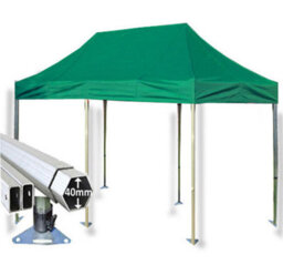 Crocodile Trading 3M X 6M Extreme 40 Commercial Instant Shelter Pop Up Gazebos Frame & Canopy - Green - thumbnail 1