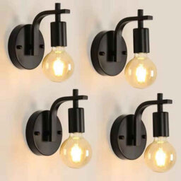 4Pcs Indoor Wall Light E27 Vintage Industrial Spotlight Retro Lamp For Bedroom Stairs Without Bulb - thumbnail 1