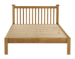 Save On Goods UK 5Ft King Size Solid, Strong Real Oak Bed Frame, Spindle Headend, Bedstead. Oak Wood Wooden - thumbnail 4