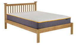 Save On Goods UK 5Ft King Size Solid, Strong Real Oak Bed Frame, Spindle Headend, Bedstead. Oak Wood Wooden - thumbnail 2