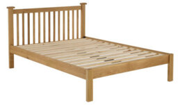 Save On Goods UK 5Ft King Size Solid, Strong Real Oak Bed Frame, Spindle Headend, Bedstead. Oak Wood Wooden - thumbnail 3