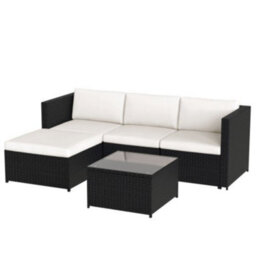 Btm Garden Corner Sofa Rattan Garden Furniture Patio Set Garden Entertaining Set Garden Rattan Furniture Lounge Set - thumbnail 5