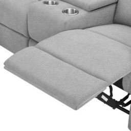 Home Detail Jacob 3 Seater Manual Recliner Sofa With Left Hand Chaise, Light Grey Linen - thumbnail 7