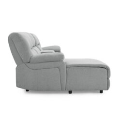 Home Detail Jacob 3 Seater Manual Recliner Sofa With Left Hand Chaise, Light Grey Linen - thumbnail 4