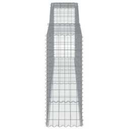 Berkfield Durable Arched Gabion Baskets 7 Pcs 400X50X120/140 Cm Galvanised Iron - thumbnail 5