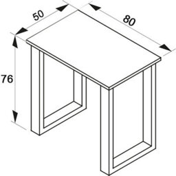 Vcm Premium Wood Dining Table Xona U 80X50 - thumbnail 4