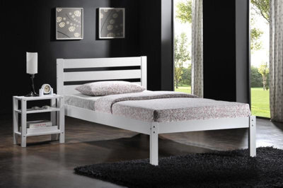 Flintshire Furniture Eco Single 3Ft Bed Frame White Bed In A Box