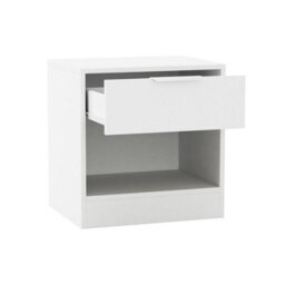 Urbn-Living Urbnliving 45Cm Width 1-Drawer Bedside White Table Cabinet Nightstand Storage Shelf Bedroom Furniture Unit Set Of 2 - thumbnail 5