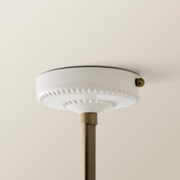 Valuelights Burford White Ceramic Ribbed 3 Drop Diner Ceiling Light With Bulbs - thumbnail 5